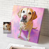 F&S Gift Store CUSTOM DOG Portrait from your Photo, Digital Art or Oil Painting on Canvas (Christmas Present Gift ) Custom Pet Portraits, Cats