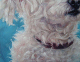 F&S Gift Store PoodlePuff, custom Pet Portrait Oil Painting Dog Portrait by puci, 8x8 inches