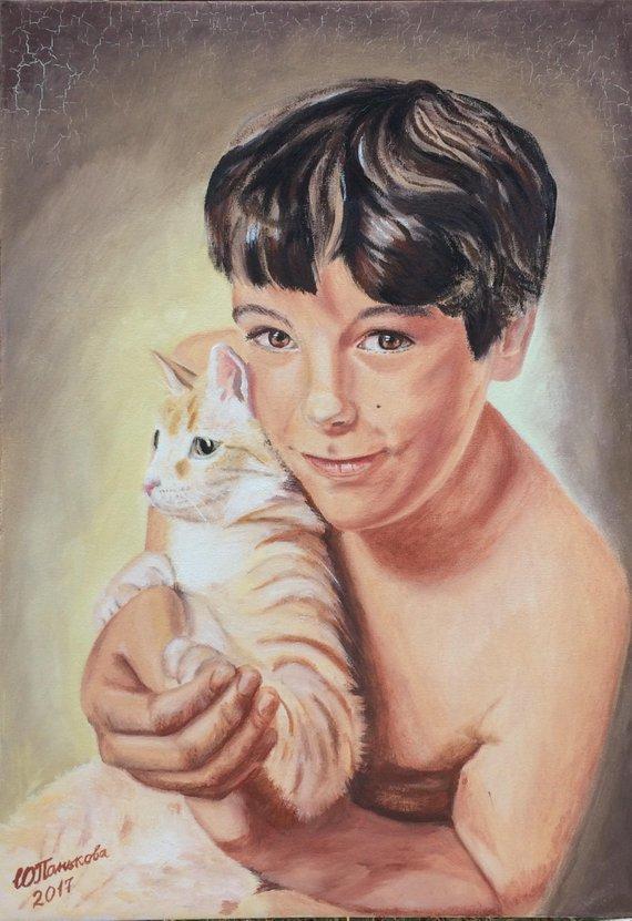 Personalized Oil Painting From Photos, handcraft art on Canvas-Show Case TLK100900-24