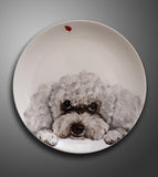 F&S Gift Store Custom pet portrait. dog portrait, cat portrait, oil, acrylic on canvas, porcelain plates, animals by Lana Arkhi
