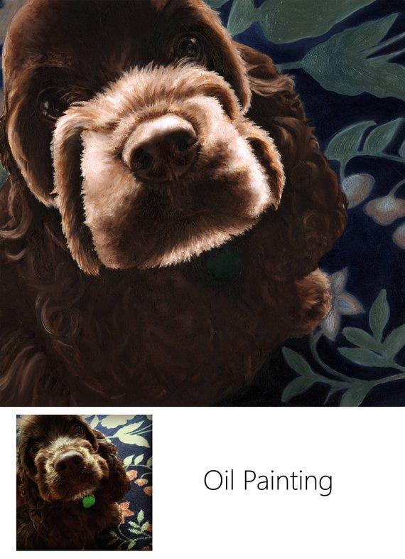 Personalized Oil Painting From Photos, handcraft art on Canvas-Show Case DRI100847-48