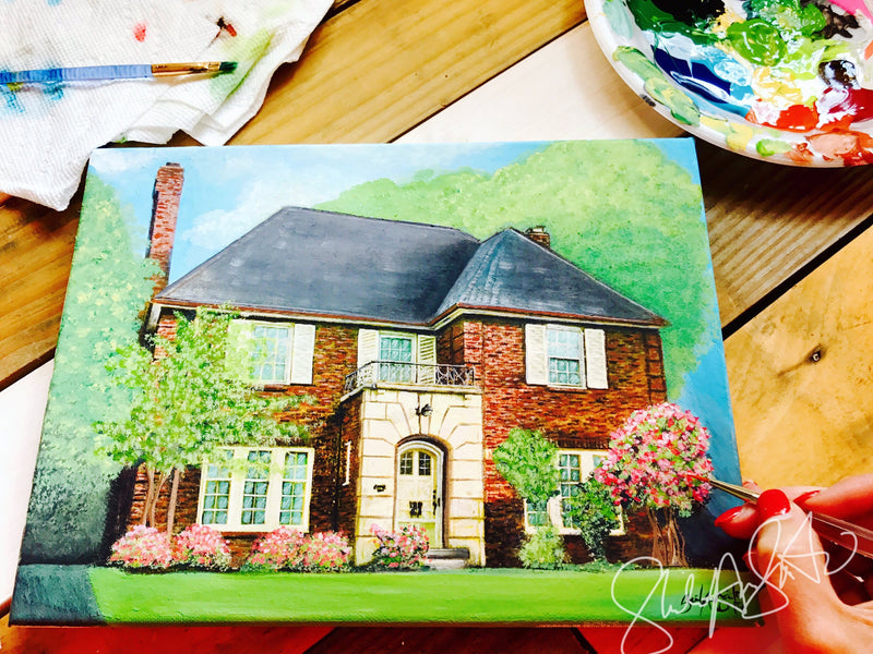 F&S Gift Store Custom Home Painting, House Portrait, Home Warming Gift, Closing Gift, Custom House Painting, Commission Oil Portrait, Oil House Painting