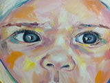 F&S Gift Store Baby girl painting from photo Oil portrait custom Customized kids portrait To order portrait oil Personalised gift kids Modern impressionism
