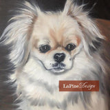 F&S Gift Store Custom 12"x12" Pet Portrait by LaPine Design -Oil Painting on Traditional Back Stapled Canvas