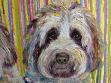 F&S Gift Store Two Pets Portrait From Photo Custom Painting Dogs Painting To Order Dog Custom Portrait On Canvas Custom Portrait Home Interior Painting