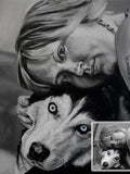 F&S Gift Store 24in x 36in â€?Custom Pet Portrait Painting from Photo, Dog Painting, Cat Painting, Memorial, Animal Lover Gift, Time-Lapse