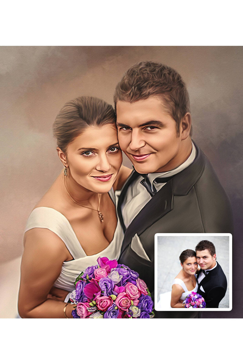 F&S Gift Store Custom Oil Painting, Custom Portrait, Oil Painting, Painting From Photo, Wedding Portrait, Portraits, Oil Painting, Family Oil Painting