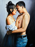F&S Gift Store CUSTOM oil portrait on canvas - hand drawn portrait from your photo
