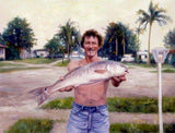 F&S Gift Store Family Portrait Photorealism Oil Painting on Canvas (Based on Dad's Favorite Photo)