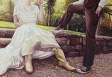 F&S Gift Store Custom Engagement Photo or Couples Portrait Oil Painting on Canvas (from photo)