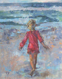F&S Gift Store Child Portrait, Portrait of Child, Child at the beach, Custom Portrait, Painting Back View, Birthday Gift, Paint my photo, Christmas Gift