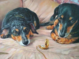F&S Gift Store custom pet portrait! original painting 1 dog or cat - painting hand made. dogs, cats, animal, canvas, oil.