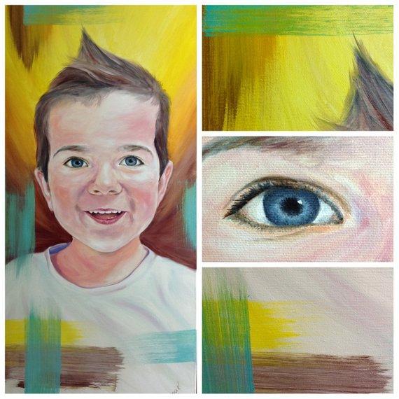 Personalized Oil Painting From Photos, handcraft art on Canvas-Show Case TSH100997-24