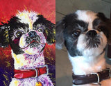 F&S Gift Store large pet portrait custom painting of dog