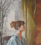 F&S Gift Store Large Portrait Oil Painting Canvas Art Deco Custom Interior Decor Bright Wall Hanging Woman Oil Painting Collectible Contemporary Wall Art