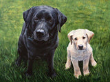 F&S Gift Store Custom Pet Portrait Painting, Two subject