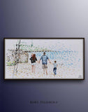 F&S Gift Store Custom Family Portrait 55" original handmade oil painting on canvas by Koby Feldmos