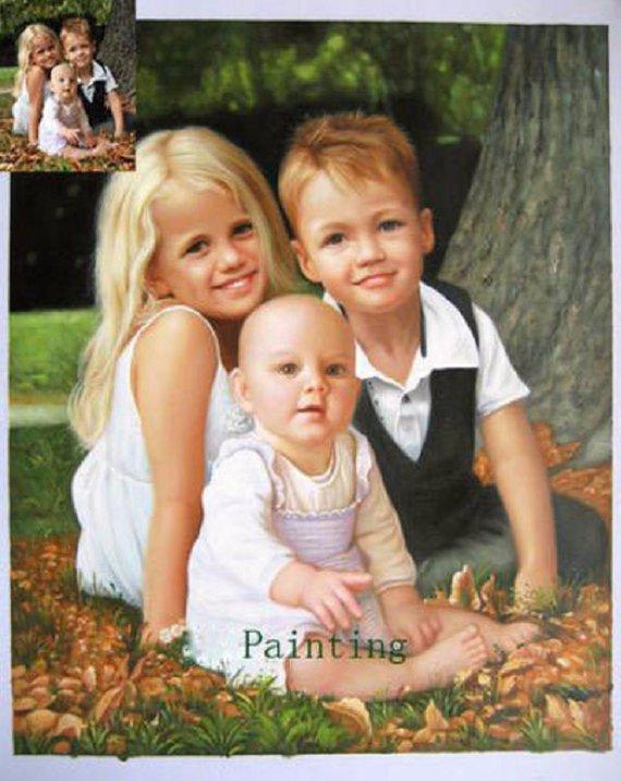 Personalized Oil Painting From Photos, handcraft art on Canvas-Show Case BFM101473-30