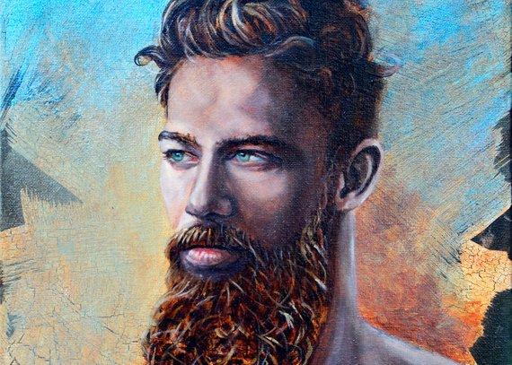 F&S Gift Store Personalized Gift Portrait Painting from Photograph Traditional Oil on Canvas Custom Painting Man Woman Child