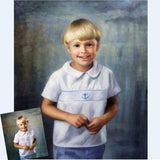 F&S Gift Store Custom portrait-custom oil painting-oil painting-custom child portrait-custom painting from photo-personalized portrait- oil portrait-ETSY
