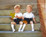F&S Gift Store 4 Children Custom portrait-custom portrait-oil painting-custom oil portrait painting-painting from photo-childrens portrait-personalize ETSY