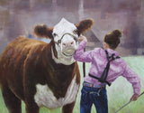 F&S Gift Store Custom Cow Portrait Oil Paintings on Canvas (from photo)