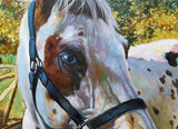 F&S Gift Store 100% Hand Painted Commission Horse oil painting Personalized impressionist Animal Pet Art - paint from digital photos/images