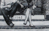 F&S Gift Store Custom Engagement Photo or Couples Portrait Oil Painting on Canvas (from photo)
