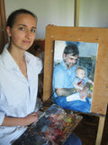 Personalized Oil Painting From Photos, handcraft art on Canvas-Show Case ROO100593-36