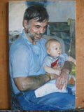F&S Gift Store Custom child portrait, Child portrait, Painting commission, Custom children portrait, Child portrait, Custom child portrait, Dad gift