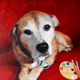 F&S Gift Store Pit Bull Pet Portrait - Pit Bull Mix Custom Dog Portrait - Pit Bull Painting from your Photo - Portraits by NC