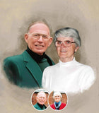 F&S Gift Store Custom Portrait for Couples / Couples Painting / Couple Gifts / Couple Portraits / Custom Paintings / Custom Portraits / Painting From Photo
