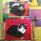 F&S Gift Store PET PORTRAITS, acrylic painting, made to order, custom art, holiday gifts, christmas shopping, dog art, cat art