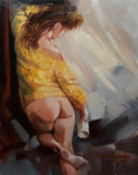 F&S Gift Store Custom portrait Nude oil painting Nude art Original painting Women art figure Nude girl portrait Small painting