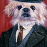 F&S Gift Store Professor Pooch, dog painting in costume, custom pet portrait oil paintings by puci, 10x10"
