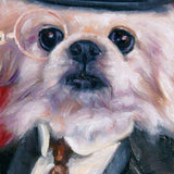 F&S Gift Store Professor Pooch, dog painting in costume, custom pet portrait oil paintings by puci, 10x10"