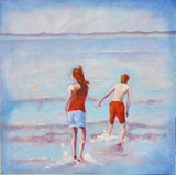 F&S Gift Store Original Custom Family Portrait from your own Photos. Oil Painting on Canvas. Commissioned Art.
