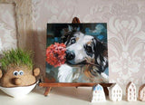 F&S Gift Store Valentine's day gift Pet Portraits, Custom Portrait, Painting From Photo, Original Painting, Dog Portrait, Pet art, Small oil painting 8x8