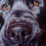 F&S Gift Store Black Labs & Gentle Giants, custom dog paintings, dog portraits, pet portrait Oil Paintings, 8x8"