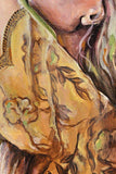 F&S Gift Store Oil Painting on Canvas - "Breathe", Contemporary Art, Woman Painting, Portrait