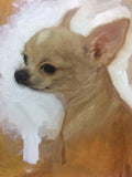 F&S Gift Store dog painting, custom dog portraits, pet portraits, pet portrait painting, dog portrait, chihuahua, commission oil, dog portrait painting,