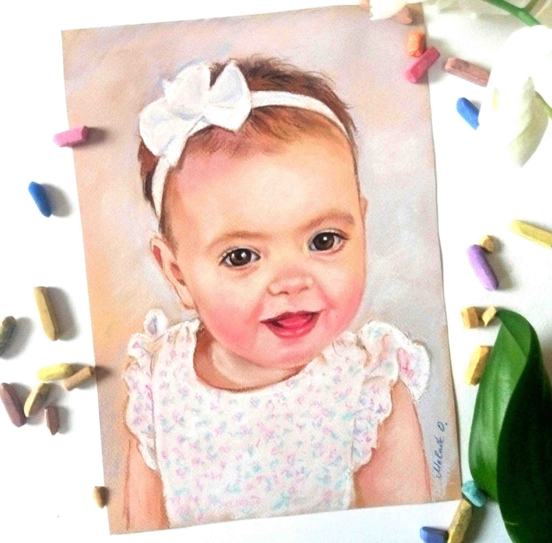 F&S Gift Store Portrait Child Portrait custom portrait painting Family portrait Wedding portrait Drawing portrait Commission portrait from photo