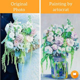 F&S Gift Store Custom Bridal Bouquet Oil Painting on Canvas (from photo)