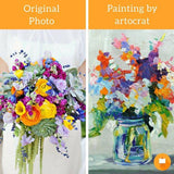 F&S Gift Store Custom Bridal Bouquet Oil Painting on Canvas (from photo)