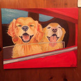 F&S Gift Store PET PORTRAITS, acrylic painting, made to order, custom art, holiday gifts, christmas shopping, dog art, cat art