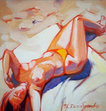 F&S Gift Store Custom portrait Nude oil painting Nude art Original painting Women art figure Nude girl portrait Small painting