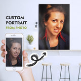 F&S Gift Store Custom lady portrait Individual portrait Mothers day portrait Drawing from photo Custom oil portrait Custom girl portrait Portrait of couple