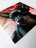F&S Gift Store Custom pet portrait Black dog painting original art Personalized gift dog portrait Small picture animal art canvas painting doggy artwork