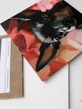 F&S Gift Store Custom pet portrait Black dog painting original art Personalized gift dog portrait Small picture animal art canvas painting doggy artwork