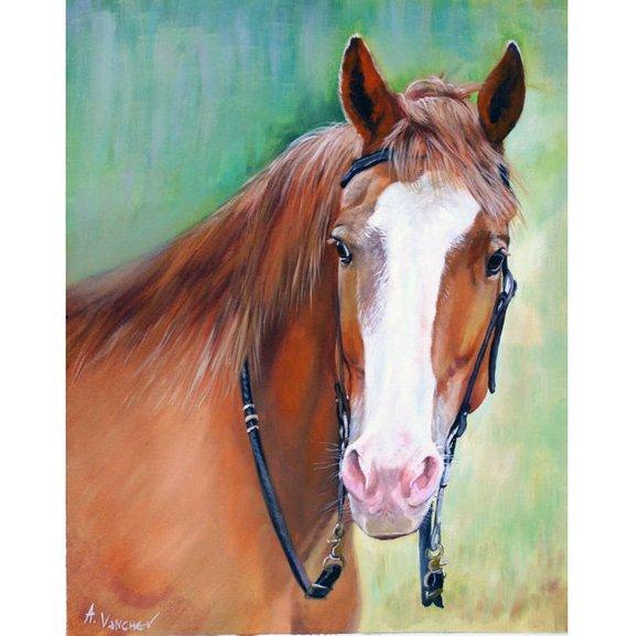 F&S Gift Store Oil Portrait,Horse painting, custom portrait, portrait from photo, animal portrait, handmade,custom, pet painting, fine art, oil on canvas